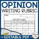 Opinion Writing Rubric | Editable