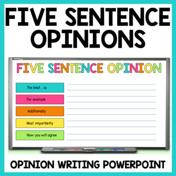 Preview of Opinion Writing Scaffold Slides | Persuasive Writing Structure Scaffold 