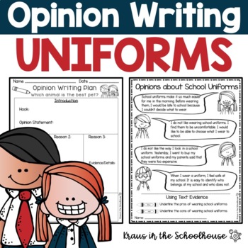 Preview of Opinion Writing School Uniforms