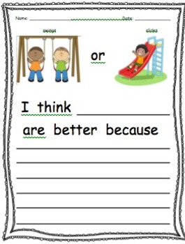 Preview of Opinion Writing Sentence Starters