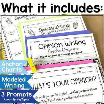 Spring Opinion Writing Prompts by Think Grow Giggle | TpT