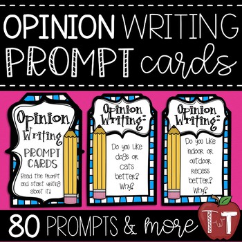 Preview of Opinion Writing Prompt Cards
