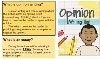 Preview of Opinion Writing Teaching Unit