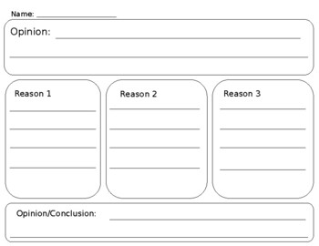 Preview of Opinion Writing Template