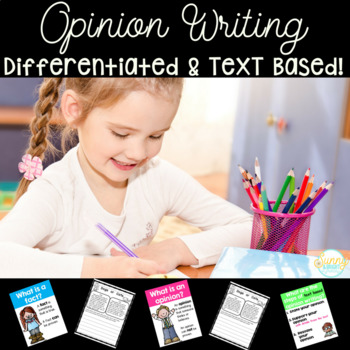 Preview of Text Based Opinion Writing Unit for First and Second Grade