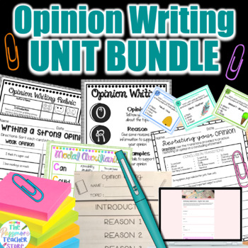 Preview of Opinion Writing Unit BUNDLE l 15 Days l NO PREP Activities