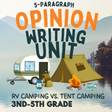Opinion Writing Unit: Camping Themed Writing Lesson Plans 