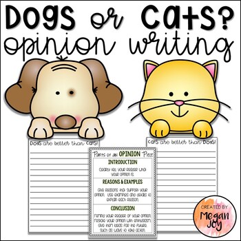 Preview of Opinion Writing Unit - Dogs or Cats