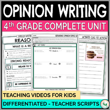 Preview of Opinion Writing Anchor Chart Lesson Plan Activities ESL Opinion Writing