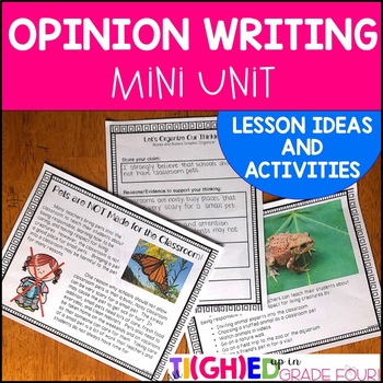 Preview of Opinion Writing Unit | Graphic Organizers, Passages, Lessons and Rubrics