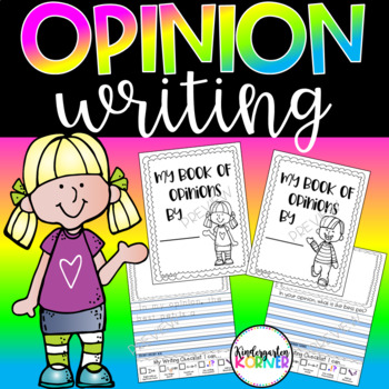 Preview of Opinion Writing Unit  Packet 5 Journal Prompts - Kindergarten, 1st Grade