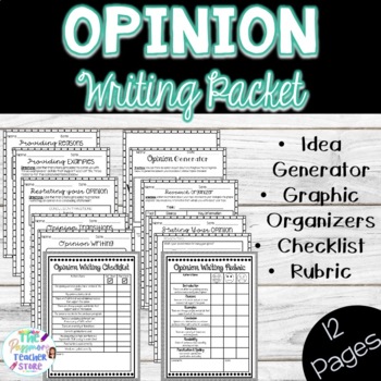 Preview of Opinion Writing Unit Packet BUNDLE