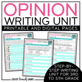 Opinion Writing Unit | Print & Digital | Google Slides | Writing Prompts