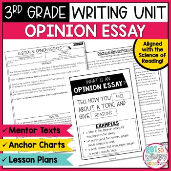 Preview of Opinion Writing Unit THIRD GRADE