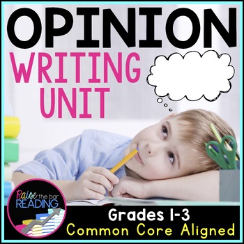 Preview of Opinion Writing Unit: Graphic Organizers, Prompts, Posters, Transition Words