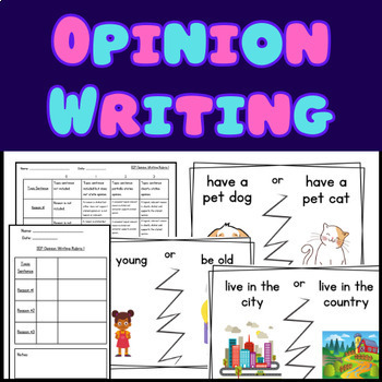 Preview of Opinion Writing Unit with Prompts, Rubrics, and Graphic Organizers
