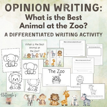 Preview of Opinion Writing: What is the Best Animal at the Zoo Graph Printable Craft Reader