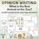 Opinion Writing: What is the Best Animal at the Zoo Graph 