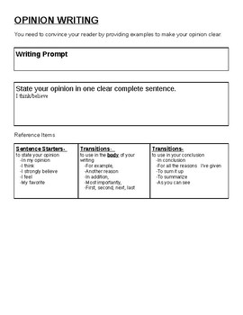 Preview of Opinion Writing Workbook with student checklist