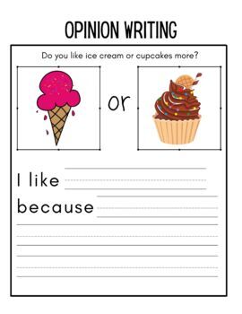Opinion Writing Worksheets | This or That | Would you rather | TPT