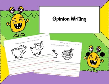 Preview of Opinion Writing - Would You Rather?