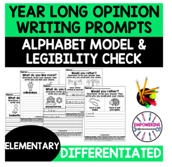 Preview of Opinion Writing YEAR LONG Differentiated Occupational Therapy Special Education