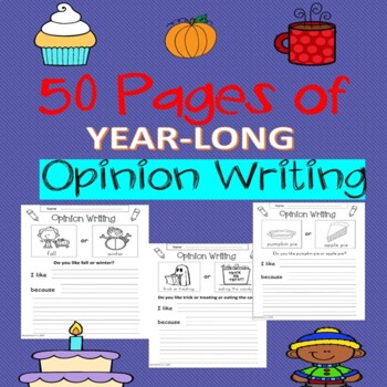 Preview of Opinion Writing Year-Long for K-1