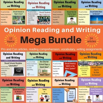 Preview of Opinion Writing and Reading Mega Bundle