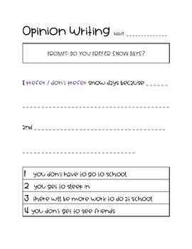 opinion writing special education