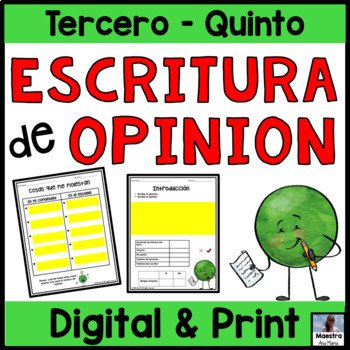 Preview of Opinion Writing in Spanish - Escritura de opinion - Ensayo de opinión