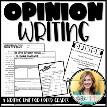 Preview of Opinion Writing in Upper Elementary