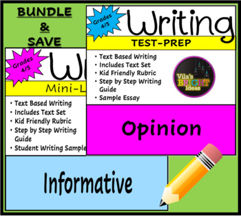 Preview of Opinion and Informative Self Guided Writing Essay Bundle | Distance Learning