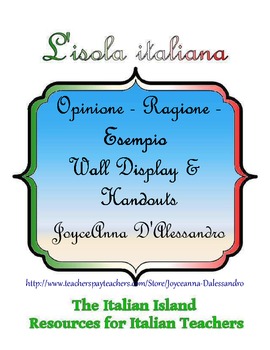 Preview of Opinione - Ragione - Esempio Italian Wall Display and Handouts