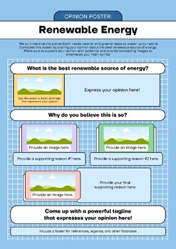 Opinions on Renewable Energy Poster by Amber Hendershot | TPT