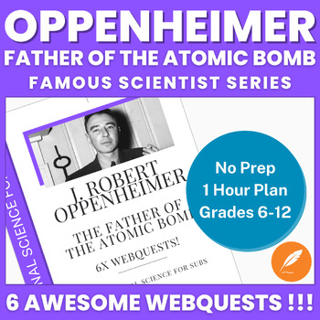 Preview of Oppenheimer: Manhattan Project, Nuclear Bomb, Hiroshima, Nagasaki, 6x WebQuests