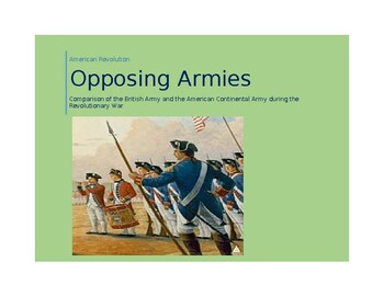 Preview of Opposing Armies: Comparison of British army and Continental army in the Rev.