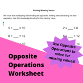 Opposite Operations - Missing Values