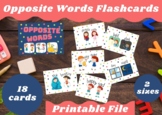 Opposite Words Flashcards (2 sizes included)