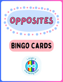 Opposites/Antonyms 12 Unique Bingo Cards Game Activity