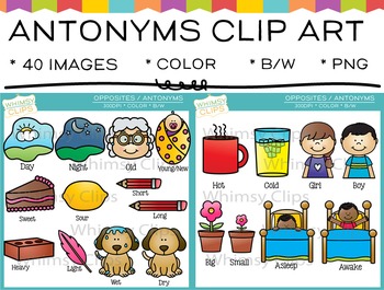 Preview of Antonyms Clip Art