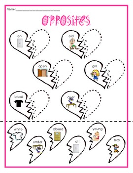 Opposites / Antonyms Cut-and-Paste by Kinder Garden | TpT