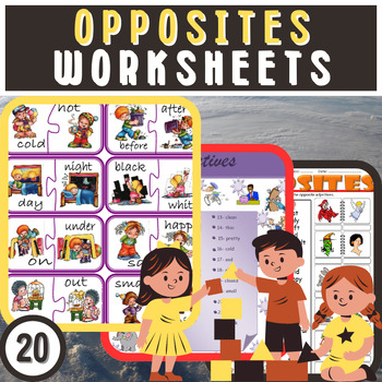 Preview of Opposites Attract: English Worksheets for Building Vocabulary and Understanding!