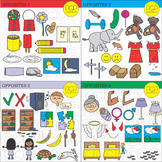 Opposites Clip Art Bundle by PGP Graphics *b&w images included