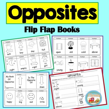 Preview of Opposites Flip Flap Book-Worksheets-Kindergarten / First Grade