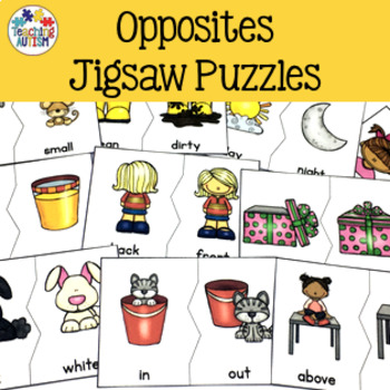 opposites jigsaw puzzles by teaching autism teachers pay teachers