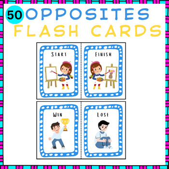 Preview of Opposites, Matching Activity, Memory Game, Pairing Cards, Word Wall Cards