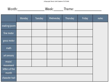 Opposites THEME OF THE WEEK & Weekly Curriculum Planner by With Love ...