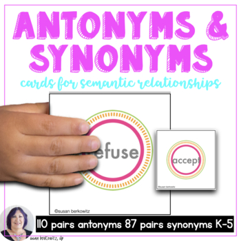 Preview of Antonyms and Synonyms for Speech Therapy