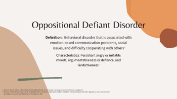 Preview of Oppositional Defiant Disorder Info.