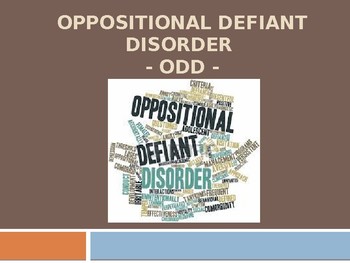 Preview of Oppositional Defiant Disorder Powerpoint